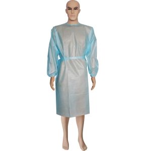 Pe Coated PP Hygiene S Non Woven Isolation Gown