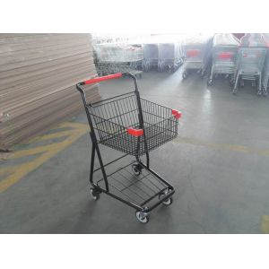 40L Folding Grocery Shopping Trolley , Singel Basket Supermarket Shopping Carts