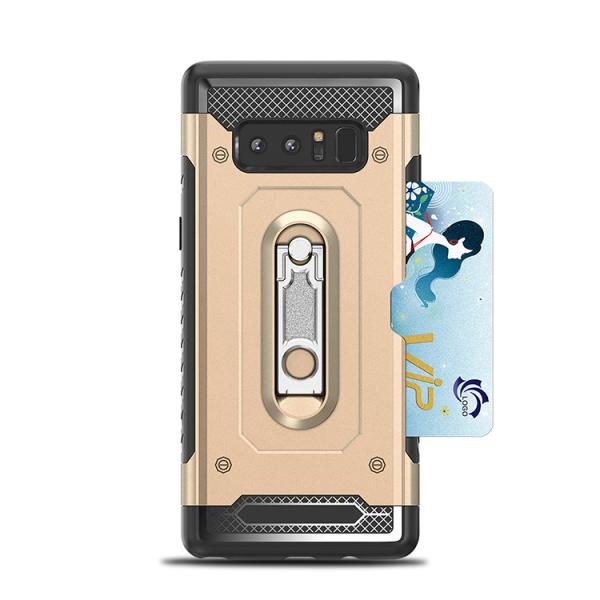Luxury 2 In 1 Mobile Phone Cover Shell For Samsung Note 8 Case With Metal Kickstand Holder