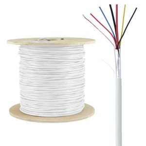 24x0.22mm2 Stranded Copper Conductor Shielded Alarm Cable with White PVC Outer