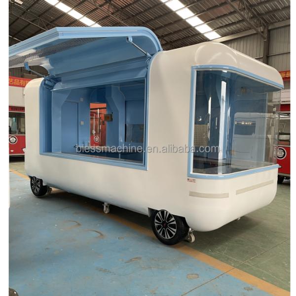 40kms per hr Mobile Food Carts Hot Dog Vending Trailer with Optional Configuration