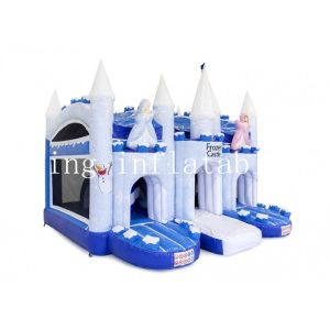 Kids Commercial Inflatable Frozen Bouncer Combo With Slide