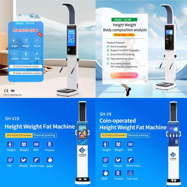 Body Composition Analyzer 8 Eectrodes Scale for Gym