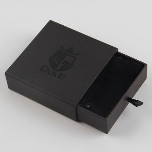 Matte Black Necklace Sliding Drawer Gift Boxes Sustainable Material