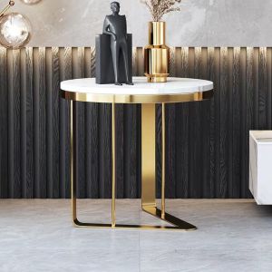 SEDIA Stainless Steel Marble Sofa Side Table For Living Room