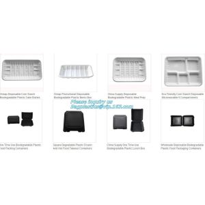 Disposable corn starch plates, biodegradable corn starch food container,