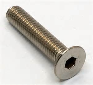 M4-M12 Countersunk inner hexagonal bolt.Copper,iron,SS,AL.Plating as per drawing