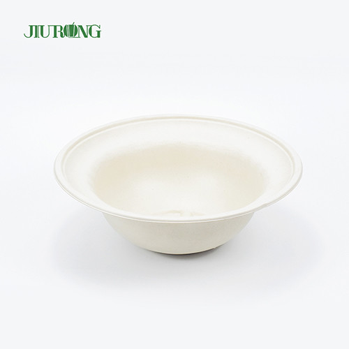 Buy 155mm Sugarcane Food Container Biodegradable Eco Friendly Disposable Bowls at wholesale prices
