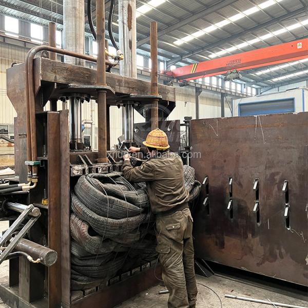 Vertical Tyre Baler Machine Iron Metal Hydraulic Press Baler