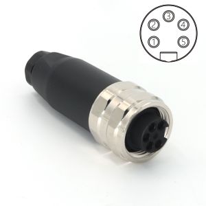 7/8" 5 Pin Female Screw Locking Field Wireable Connector