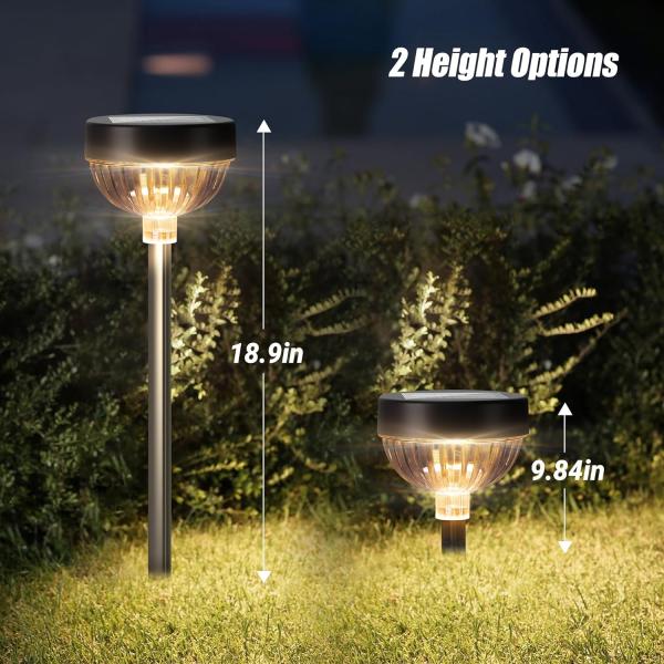 RGB LED Light IP65 Outdoor Waterproof Solar Stake Light With Auto On/Off And 15 Hours Working Time