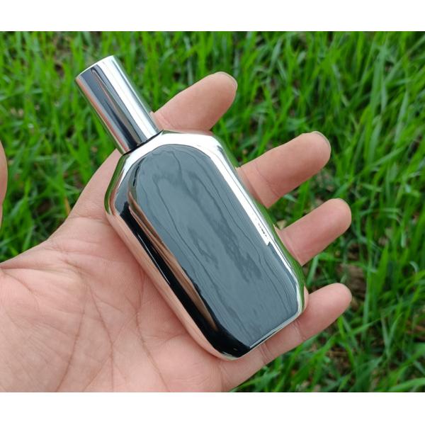 Buy MSDS Crimp Cap Silver Perfume Square Bottle 50ml Gold Plated at wholesale prices