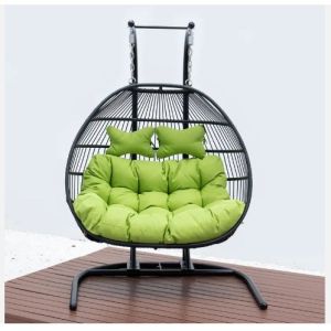 Customized Color Patio Gardening Furniture Set with Double Seater Hanging Swing