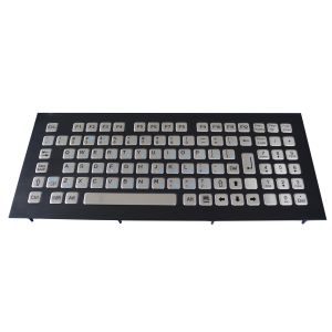 Quality IP65 vandal proof stainless steel industrial keyboard 95 keys compact format for sale