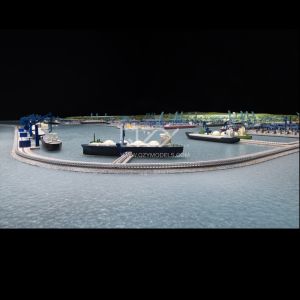 1:2000 Scale Nador West Med Port Complex Master Plan Model with 6m x 3m