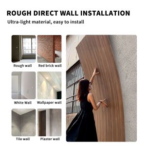 Modern Waterproof PVC Wall Panel 1220*2440*5mm Soundproof Woodgrain Vinyl Film