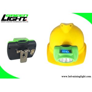Portable Rechargeable LED Headlamp Green Hard Shell With OLED Screen