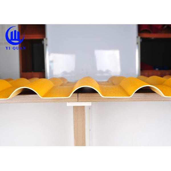 Lightweight Curved Bamboo Roofing Sheets ASA Synthetic Resin Roof Tile Spanish