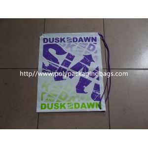 Custom Printed Plastic Drawstring Backpack For Clothes With Single Yellow PP