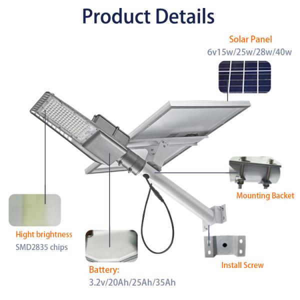 IP65 Solar Panel Street Lamp Post 6000K Outdoor 200 Watt Solar Street Light