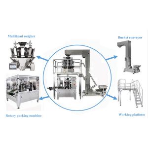 Premade Bag Rotary Packing Machine For Snacks Candy Chocolaye