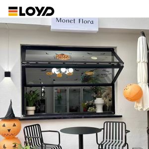 Aluminum Folding Bar Window with Tempered Glass and PAG Lock