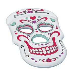 Quality Customized Sugar Skull Inflatable Swimming Pool Lounge Float for sale