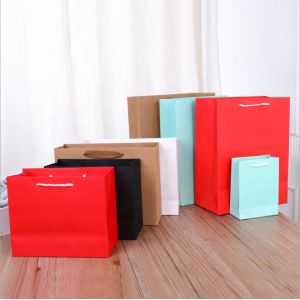 Kingkron Multi Colored Kraft Gift Bags With Handles Clothing Packaging