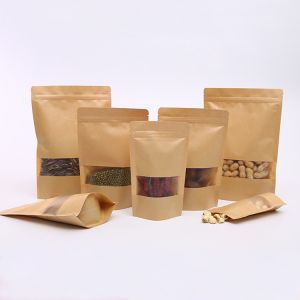 280micron Stand Up Zipper Pouch With Clear Window