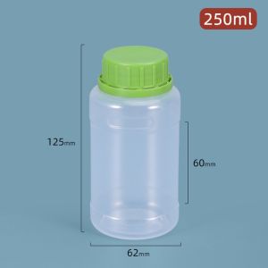 250ml Round Chemical Storage Container with Airtight Sealing and Translucent PP