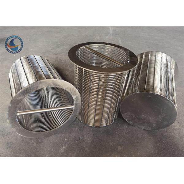 Ss 304 Shaped 450mm Wedge Wire Filter Basket With Handle Slot Wire Backwash