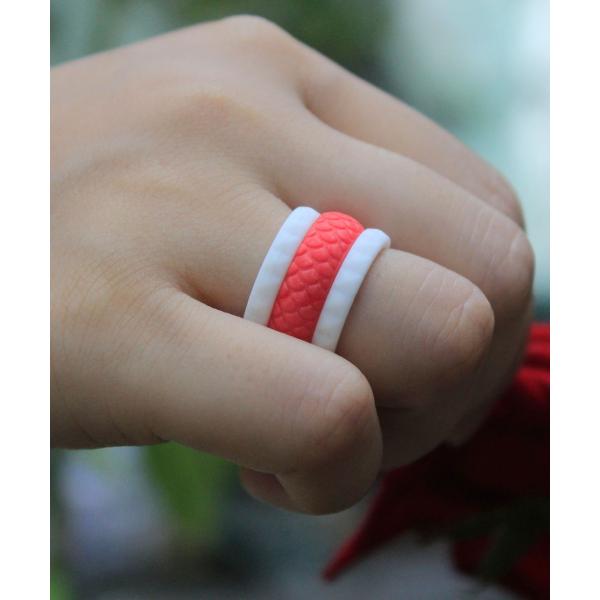 Fish Scale Silicone Wedding Ring Mermaid Stone Design For Women'S Birthday