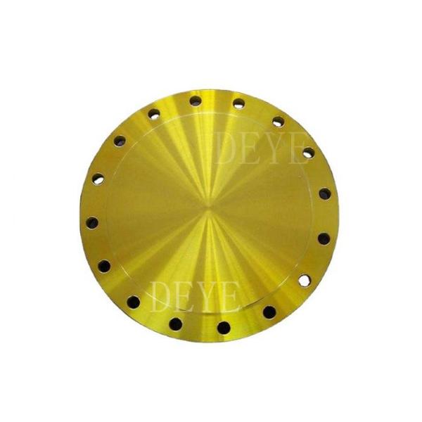 Buy DN15-DN2200 Forged Steel Flange MSS SP 44 ANSI Blind Flange With Golden Yellow Painting at wholesale prices