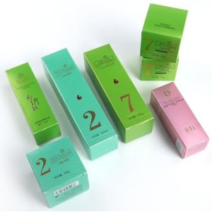 OEM Square Rectangle Empty Cosmetic Boxes UV Engrave Cardboard Containers For