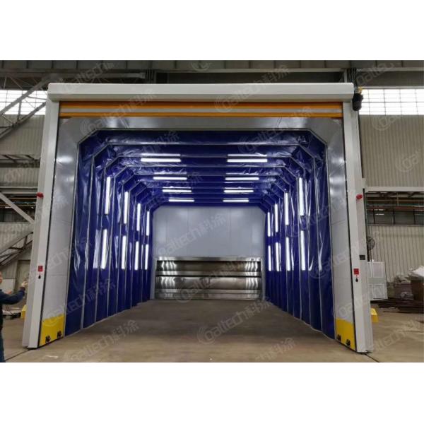 PLC Touch Screen Control CoatTech Retractable Spray Booth for Large Workpiece