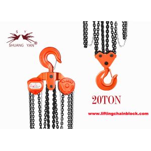 Manual Chain Hoist Product Lifting Chain Block with Hook Hanging 3 Ton Capacity
