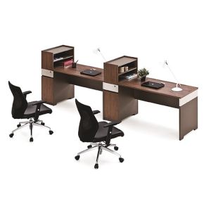 1.5 / 1.7M Wooden Office Computer Table E1 Grade MFC With Cabinet