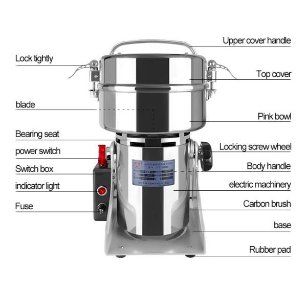 25000r/min Electric Grain Grinder Swing Crusher With Pure Copper Motor