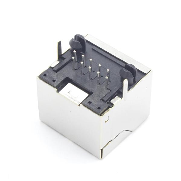 Hot Sale Female 10 Pin RJ45 Connector Shield Without Led Transformer TM5JA011EXX41 14.80 Mm
