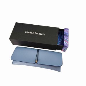 Custom Logo Leather Paper Glasses Case Set OEM / ODM Available