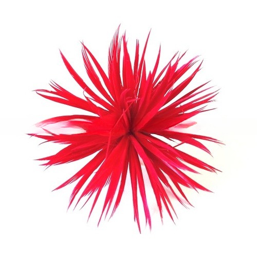 Event Party Supplies 10*10 cm Goose Biot Feather Flower Mount with Wire Accessory