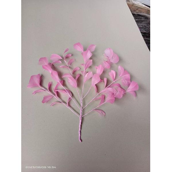 Shipping FEDEX Stripped Goose Feather Flower Mount with Wire Accessory