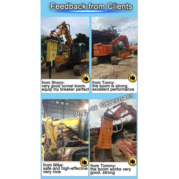 Excavator Tunnel Arm Short Reach Boom With Bucket / Breaker