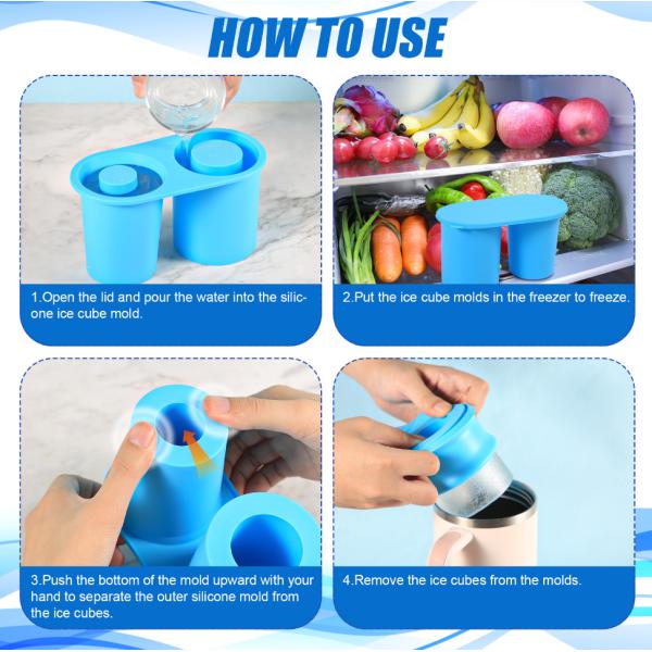 Exclusive Patent Reusable Silicone Ice Hollow Cylinder Tray Mold for Stanli Beer Cup