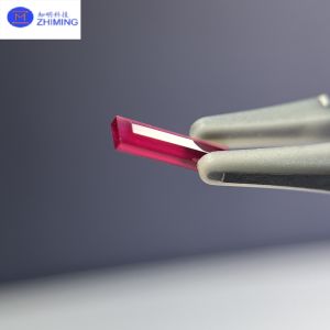 Red Sapphire Crystal Work Piece Component Hardness 9 Mohs Anti Scratching