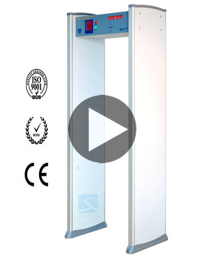 2022 best-selling models walk-through metal detector door 6 zones 99 sensitivity can be adjusted to customize the plug
