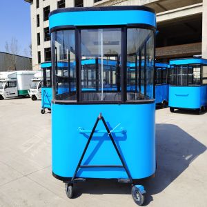 Outlet Mobile Fast Food Cart for Snacks Beverages Ice Cream Coffee Milk Tea and