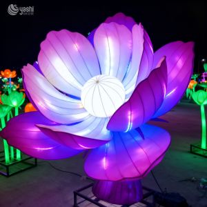 LED Lotus Garden Light Installation, Artistic Multi-Flower Landscape Decoration