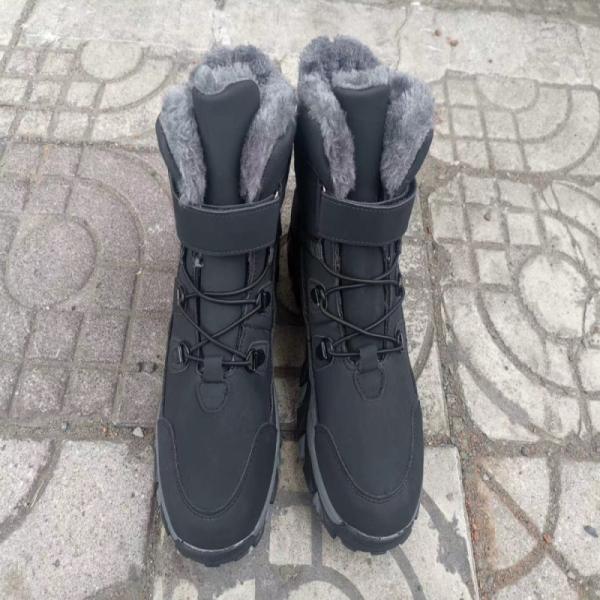 Ladies Casual Boots Durable Cold Proof Climbing Snow Boots Black Color Daily
