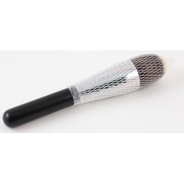 Buy Black Long Handle Powder Makeup Brush With Brown Nylon Hair at wholesale prices